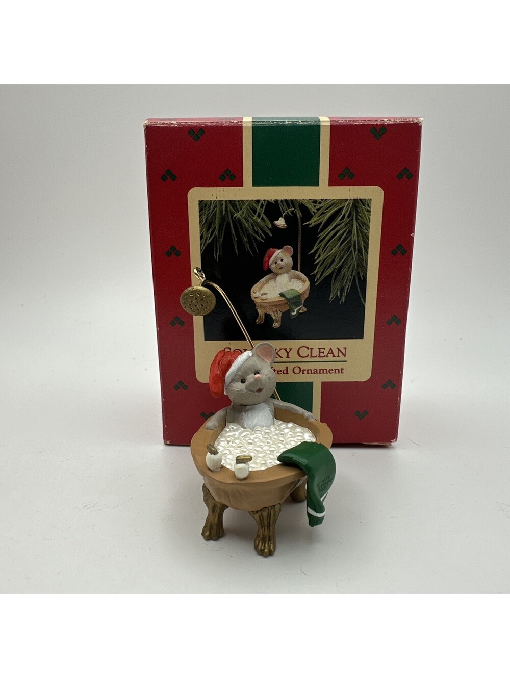 Hallmark Keepsake Christmas Tree Ornament Squeaky Clean 1988 Handcrafted